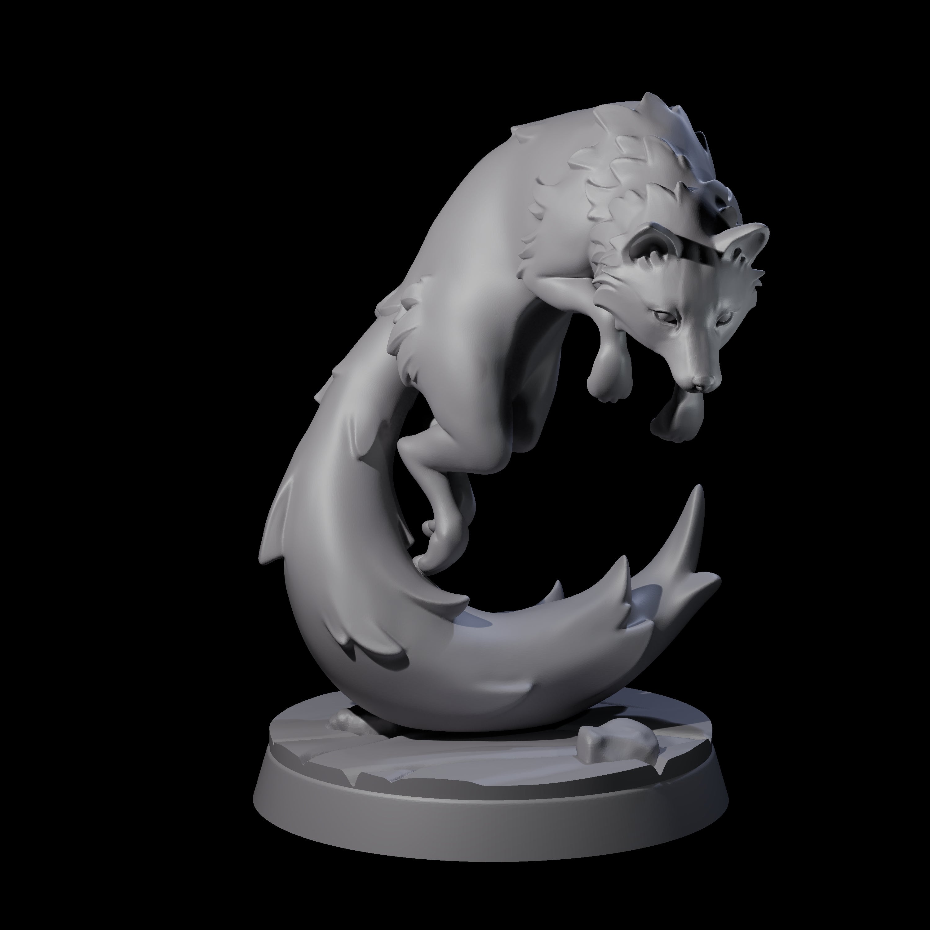 Cunning Arctic Fox Companion A Miniature for Dungeons and Dragons, Pathfinder or other TTRPGs