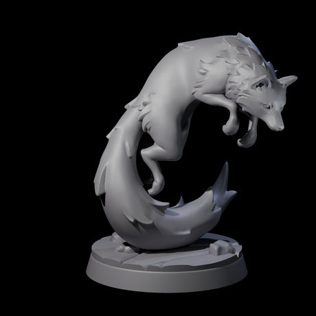 Cunning Arctic Fox Companion A Miniature for Dungeons and Dragons, Pathfinder or other TTRPGs