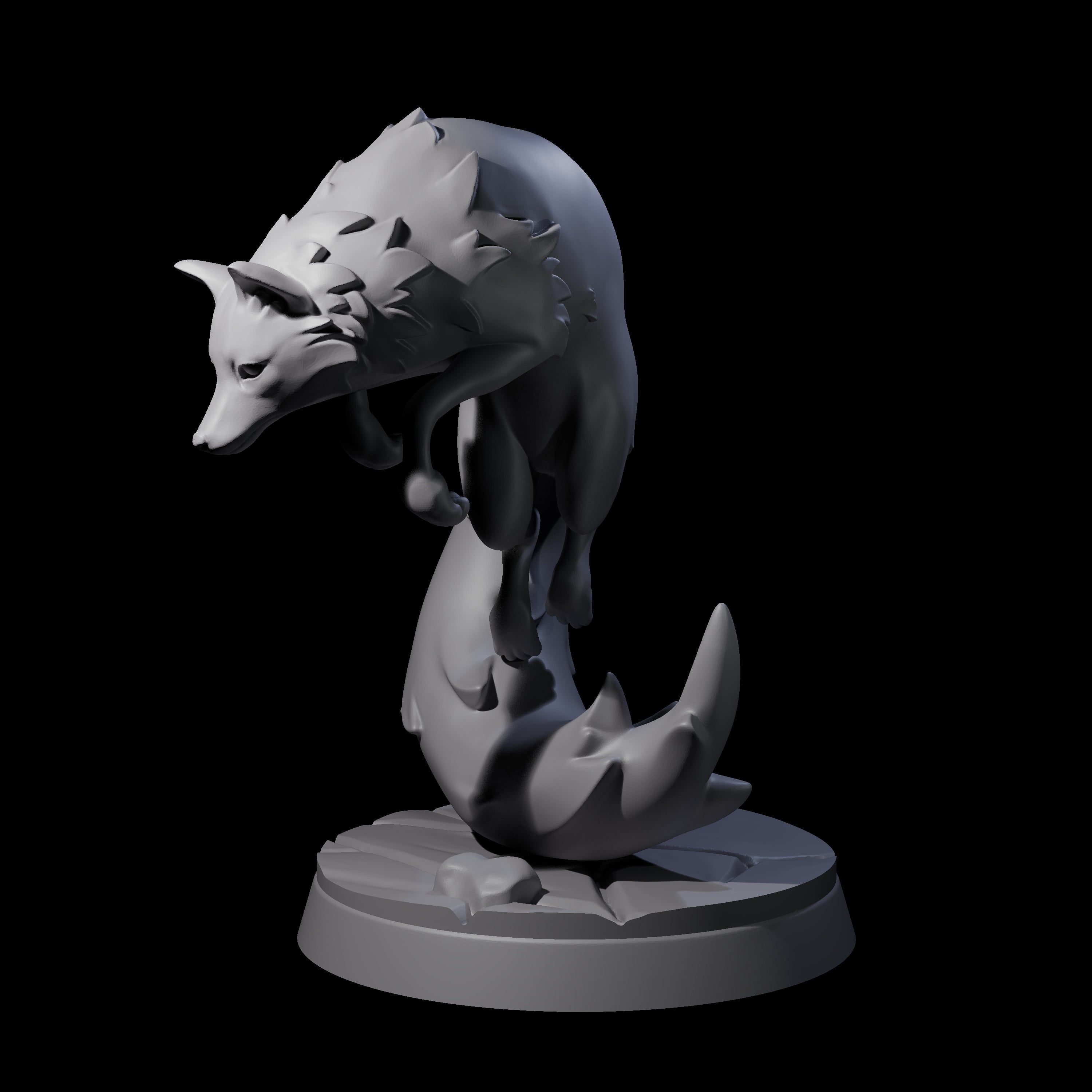 Cunning Arctic Fox Companion A Miniature for Dungeons and Dragons, Pathfinder or other TTRPGs