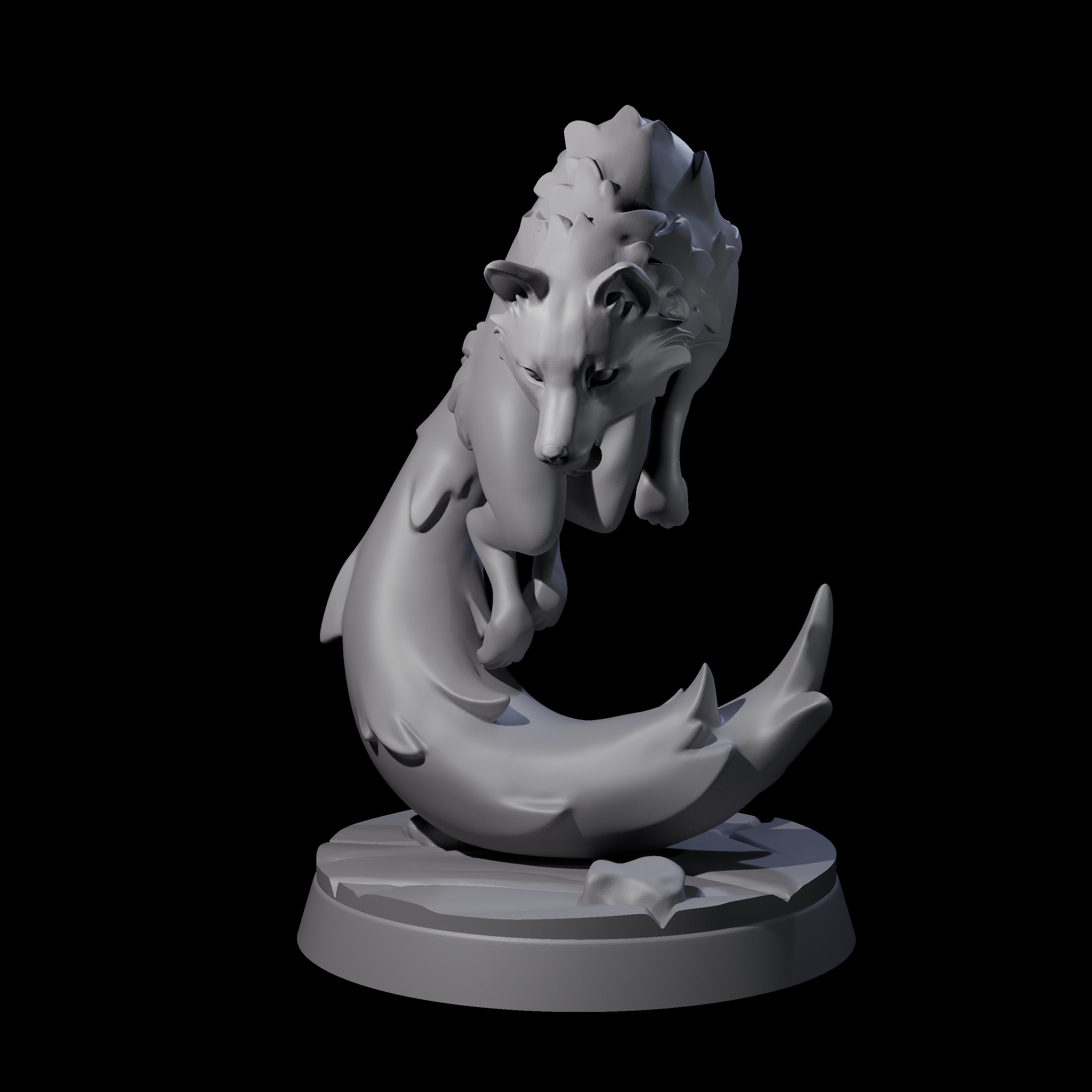 Cunning Arctic Fox Companion A Miniature for Dungeons and Dragons, Pathfinder or other TTRPGs