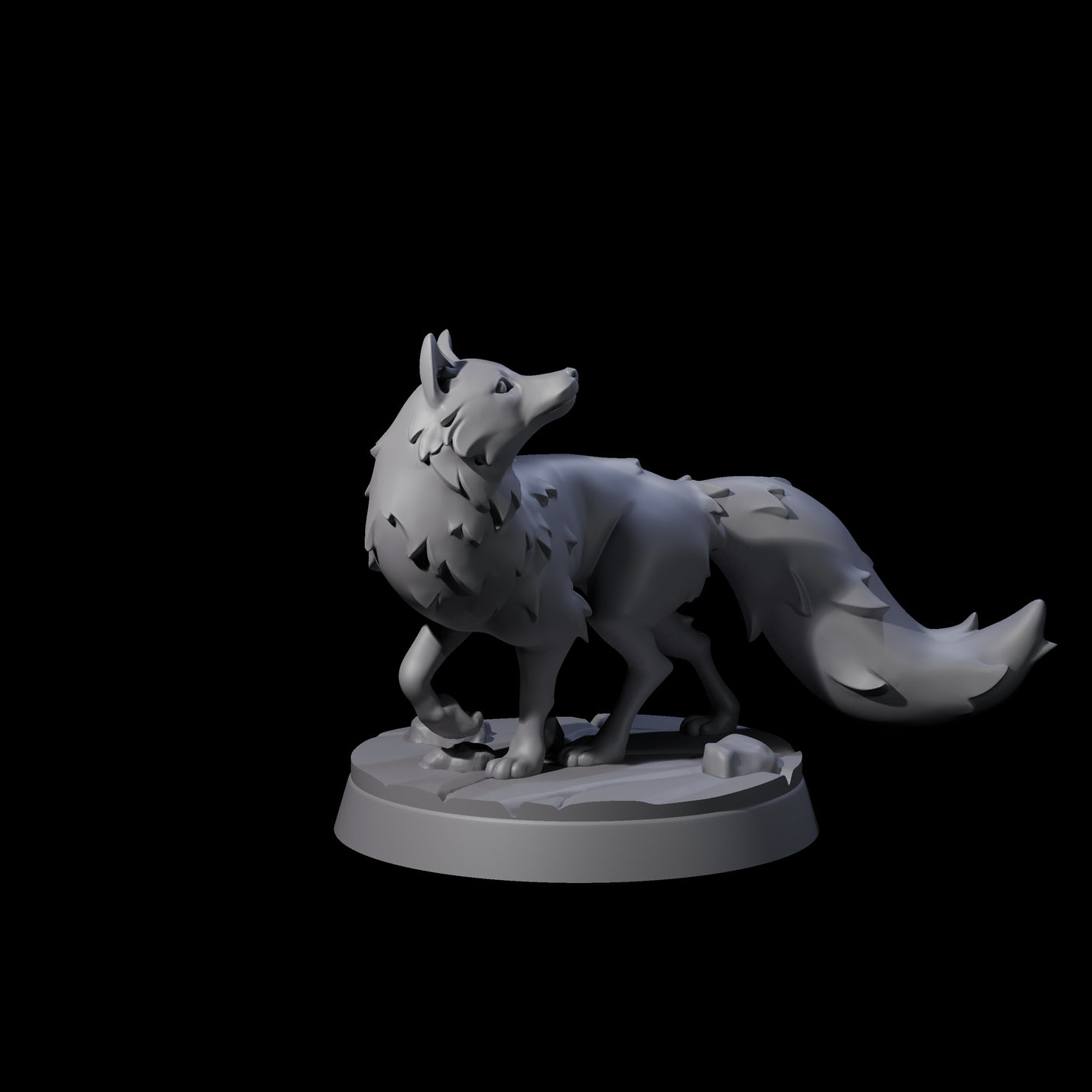 Cunning Arctic Fox Companion B Miniature for Dungeons and Dragons, Pathfinder or other TTRPGs