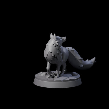 Cunning Arctic Fox Companion B Miniature for Dungeons and Dragons, Pathfinder or other TTRPGs