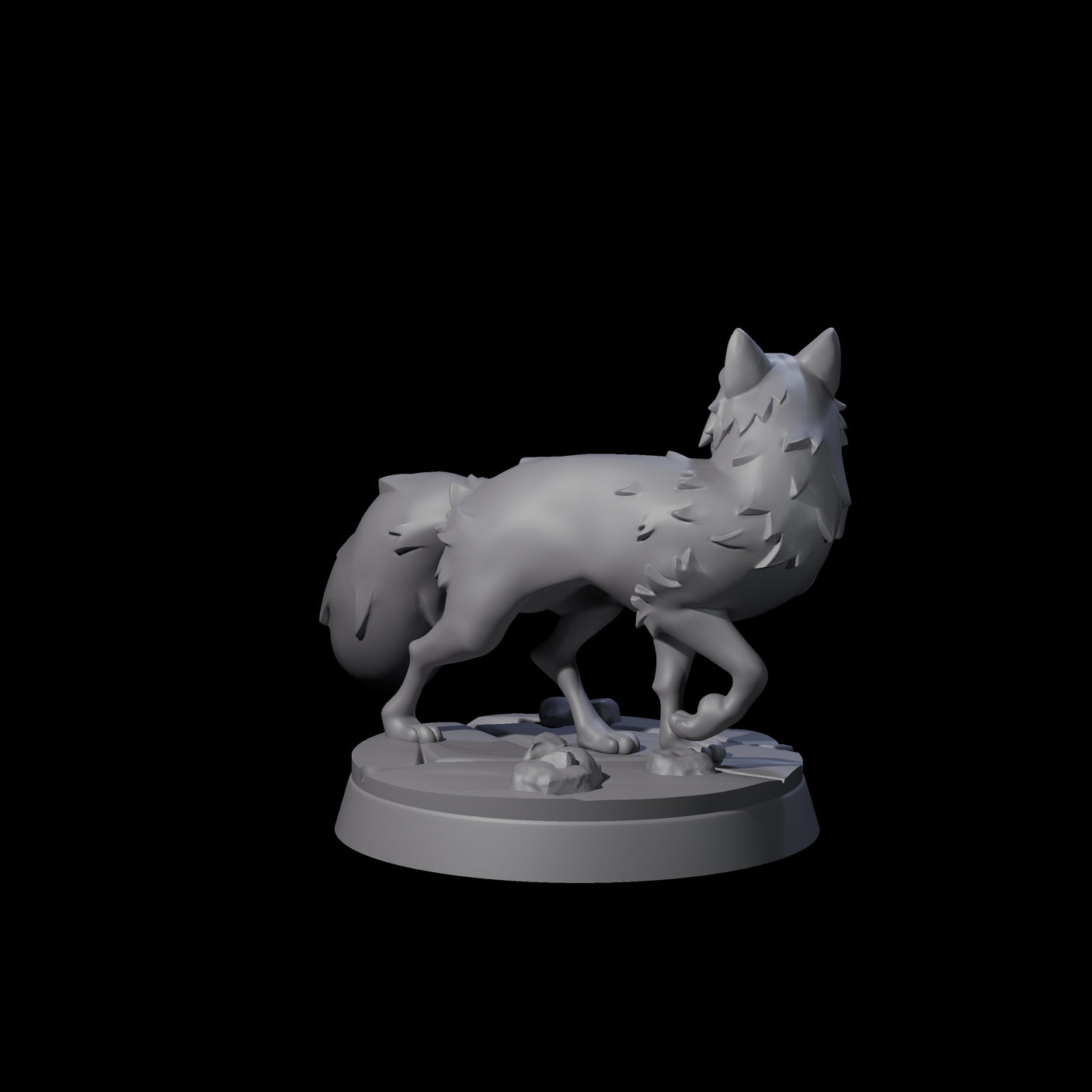 Cunning Arctic Fox Companion B Miniature for Dungeons and Dragons, Pathfinder or other TTRPGs