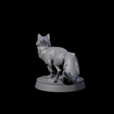 Cunning Arctic Fox Companion B Miniature for Dungeons and Dragons, Pathfinder or other TTRPGs