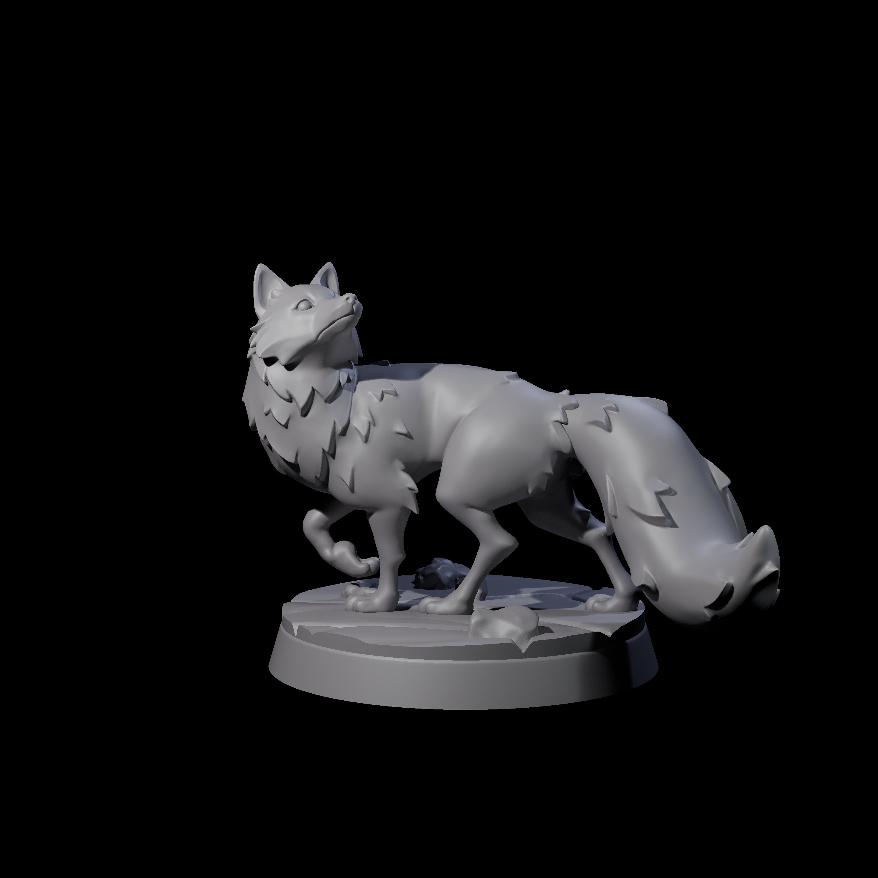 Cunning Arctic Fox Companion B Miniature for Dungeons and Dragons, Pathfinder or other TTRPGs