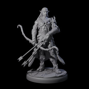 Cunning Dark Elf Archer A Miniature for Dungeons and Dragons, Pathfinder or other TTRPGs