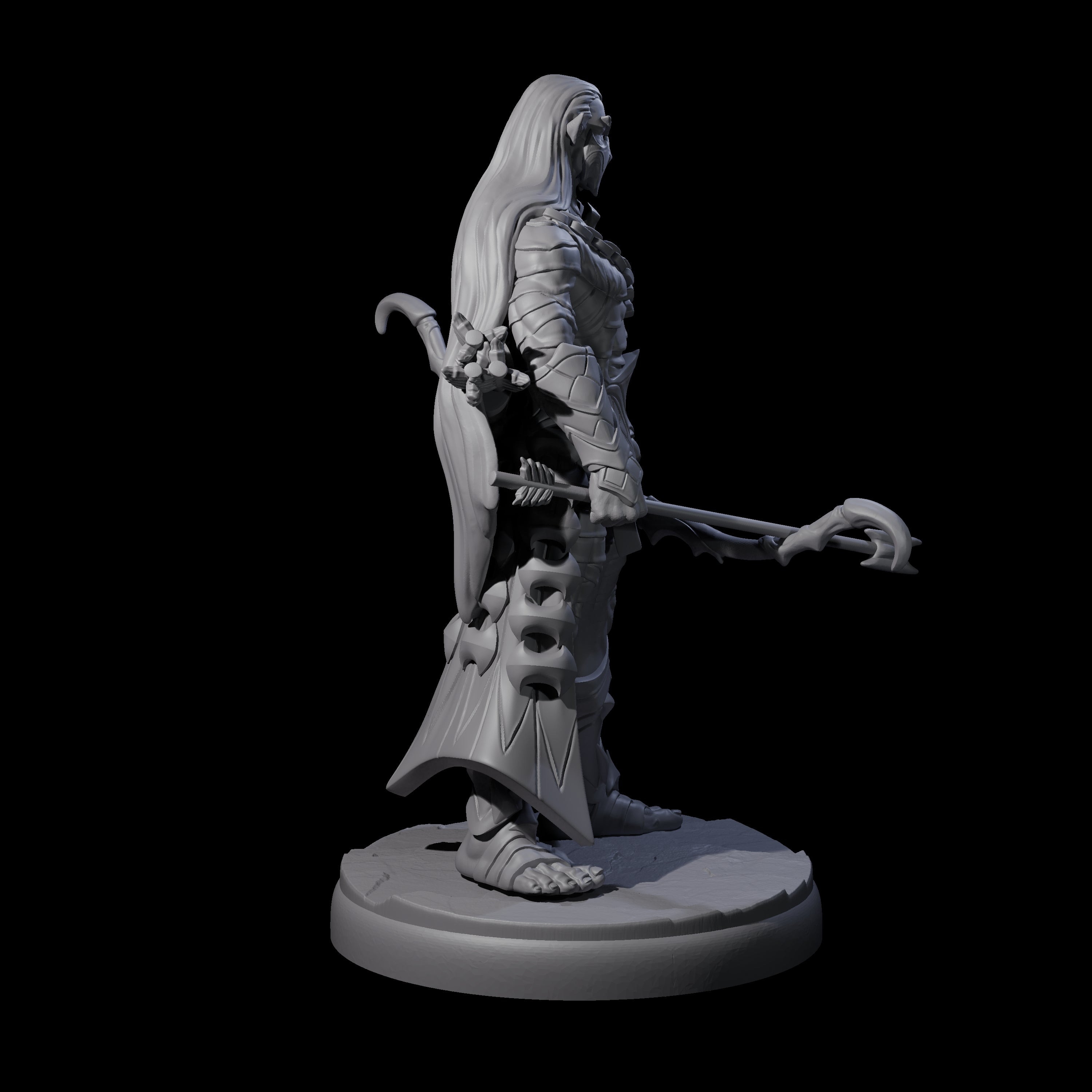 Cunning Dark Elf Archer B Miniature for Dungeons and Dragons, Pathfinder or other TTRPGs