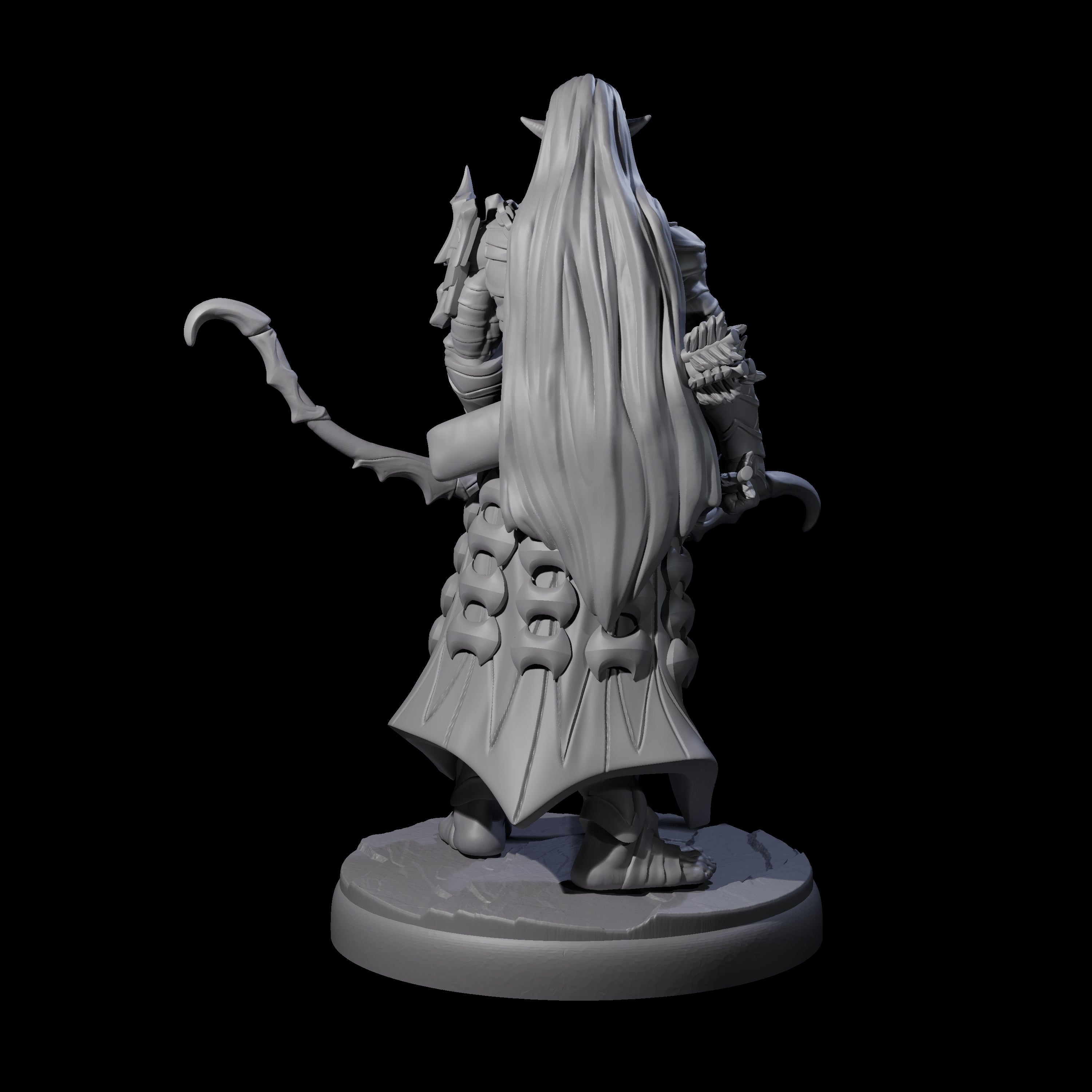 Cunning Dark Elf Archer B Miniature for Dungeons and Dragons, Pathfinder or other TTRPGs