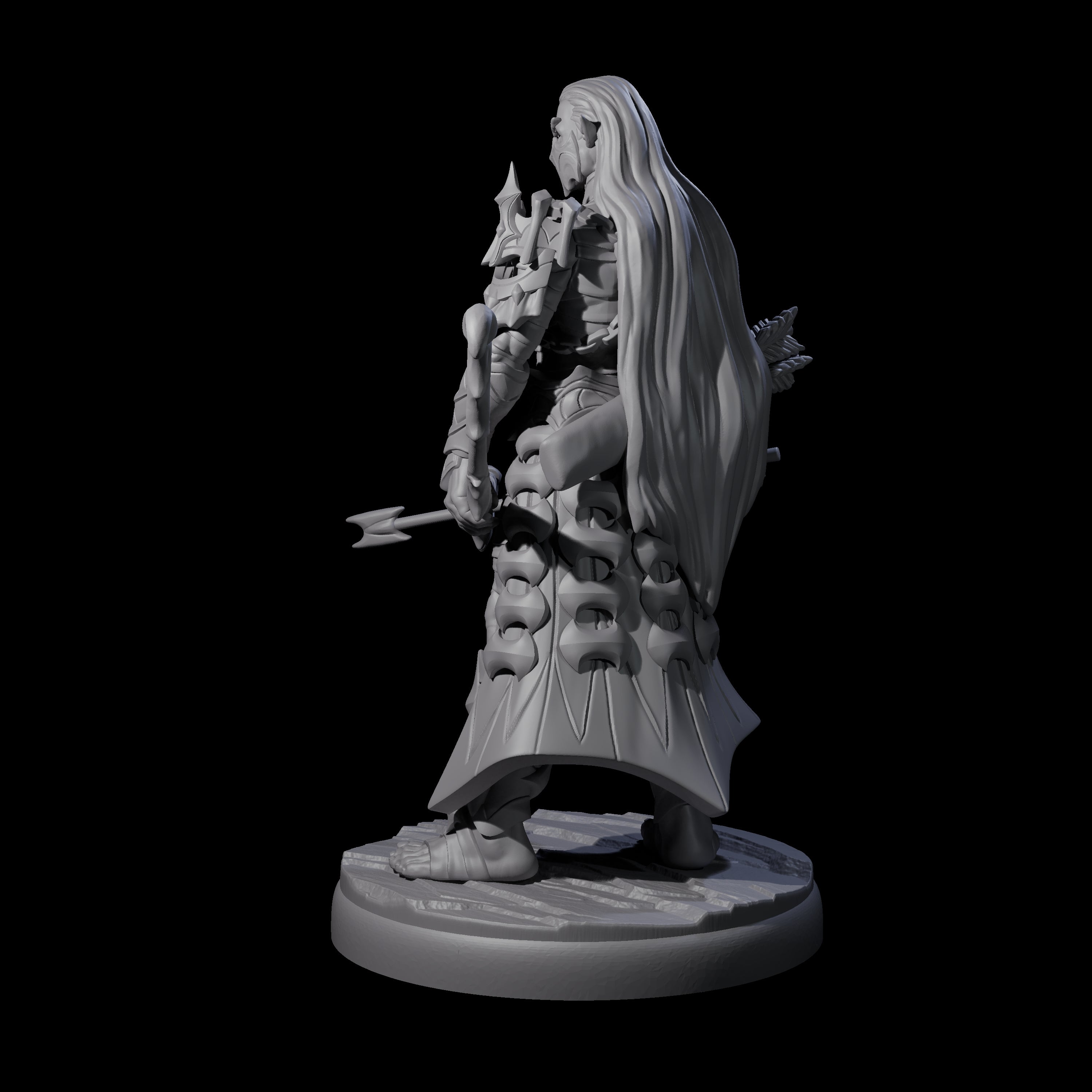 Cunning Dark Elf Archer B Miniature for Dungeons and Dragons, Pathfinder or other TTRPGs