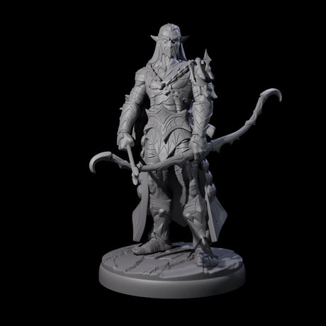Cunning Dark Elf Archer B Miniature for Dungeons and Dragons, Pathfinder or other TTRPGs