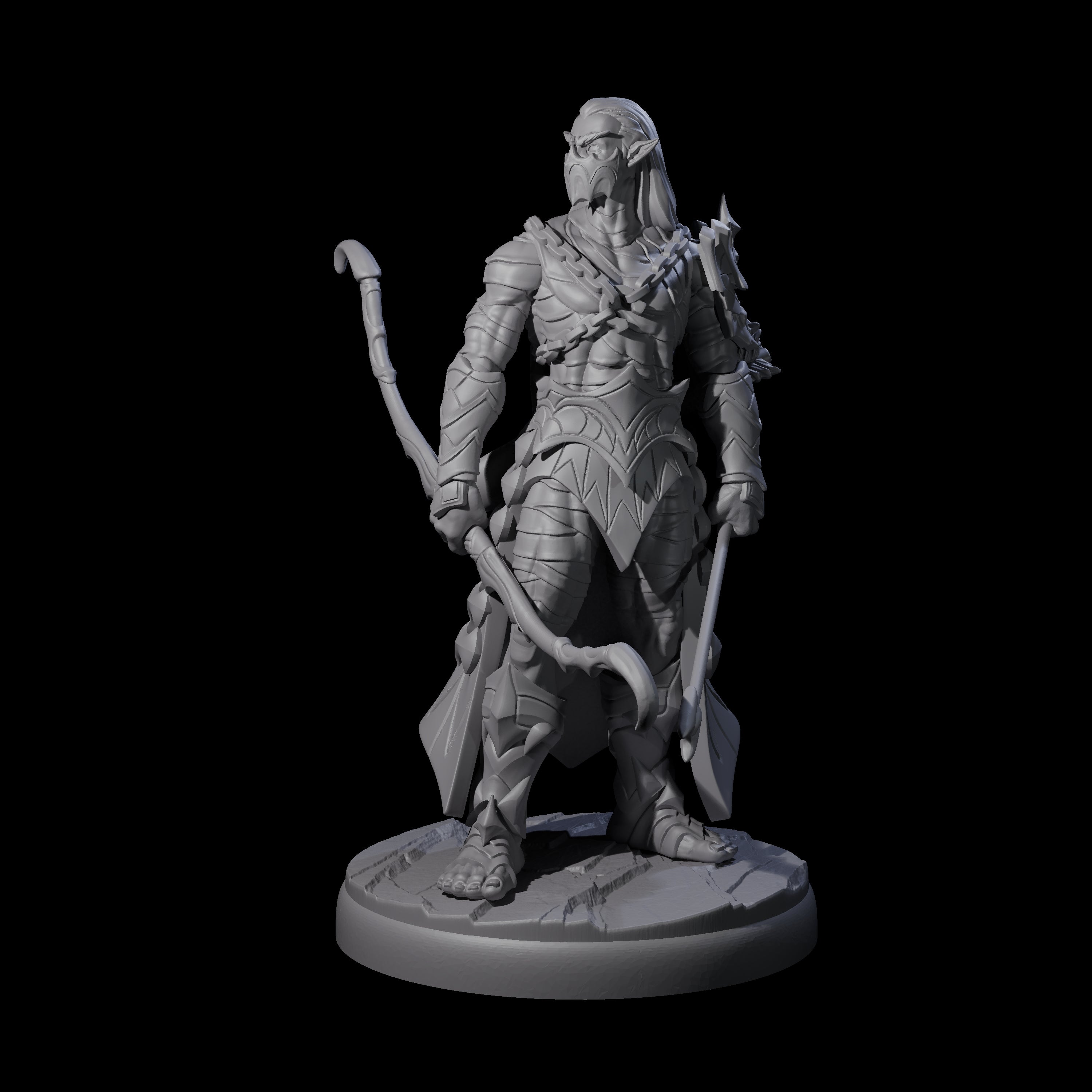 Cunning Dark Elf Archer C Miniature for Dungeons and Dragons, Pathfinder or other TTRPGs