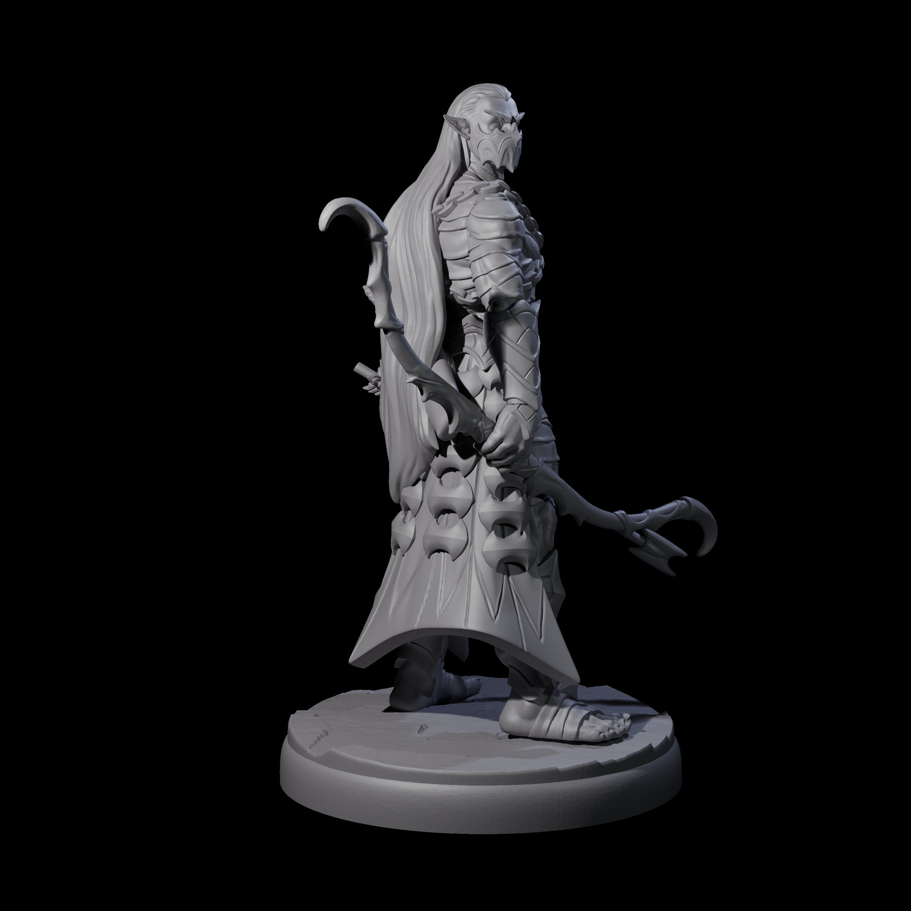 Cunning Dark Elf Archer C Miniature for Dungeons and Dragons, Pathfinder or other TTRPGs
