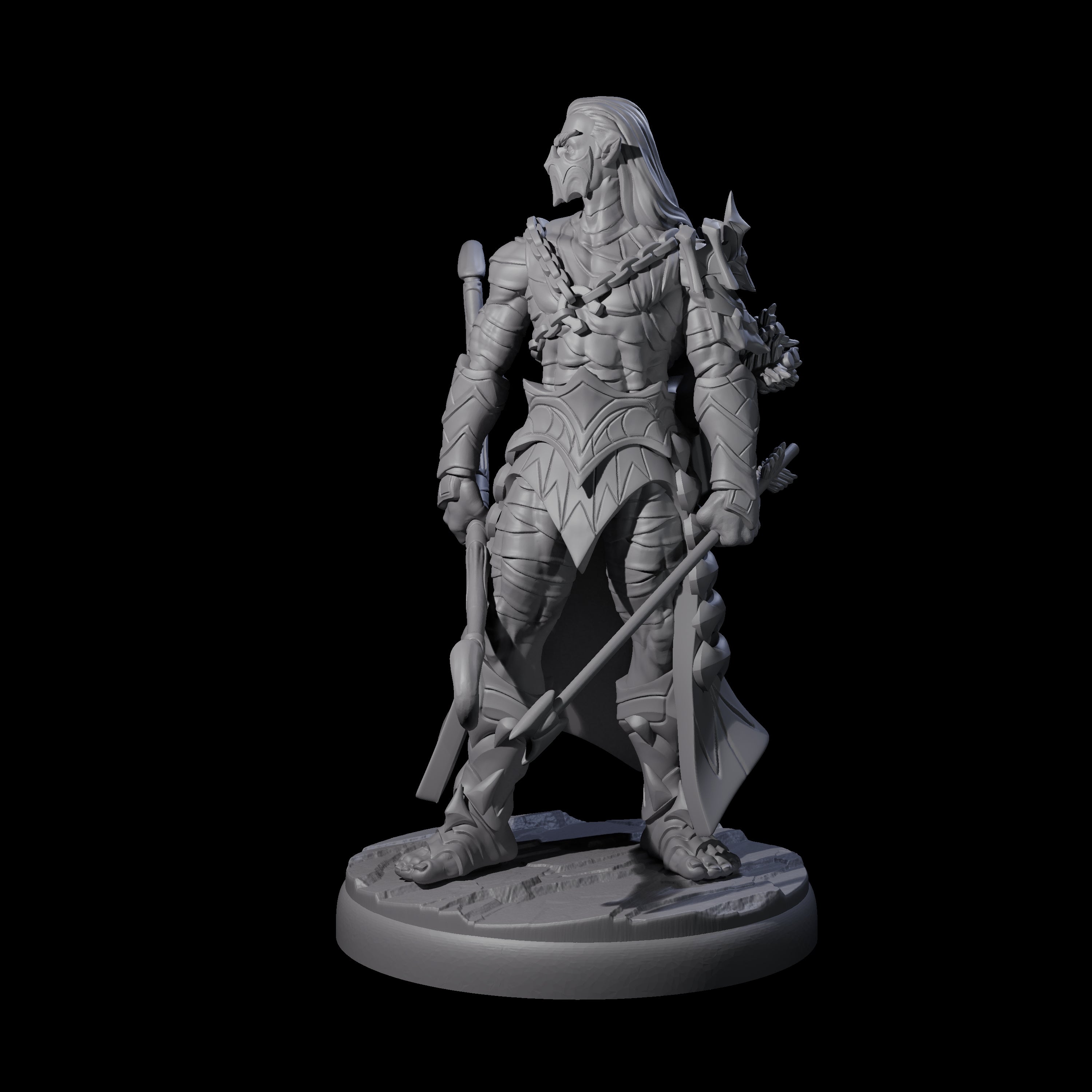 Cunning Dark Elf Archer C Miniature for Dungeons and Dragons, Pathfinder or other TTRPGs