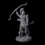 Cunning Dark Elf Archer Commander Miniature for Dungeons and Dragons, Pathfinder or other TTRPGs