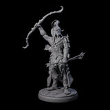Cunning Dark Elf Archer Commander Miniature for Dungeons and Dragons, Pathfinder or other TTRPGs