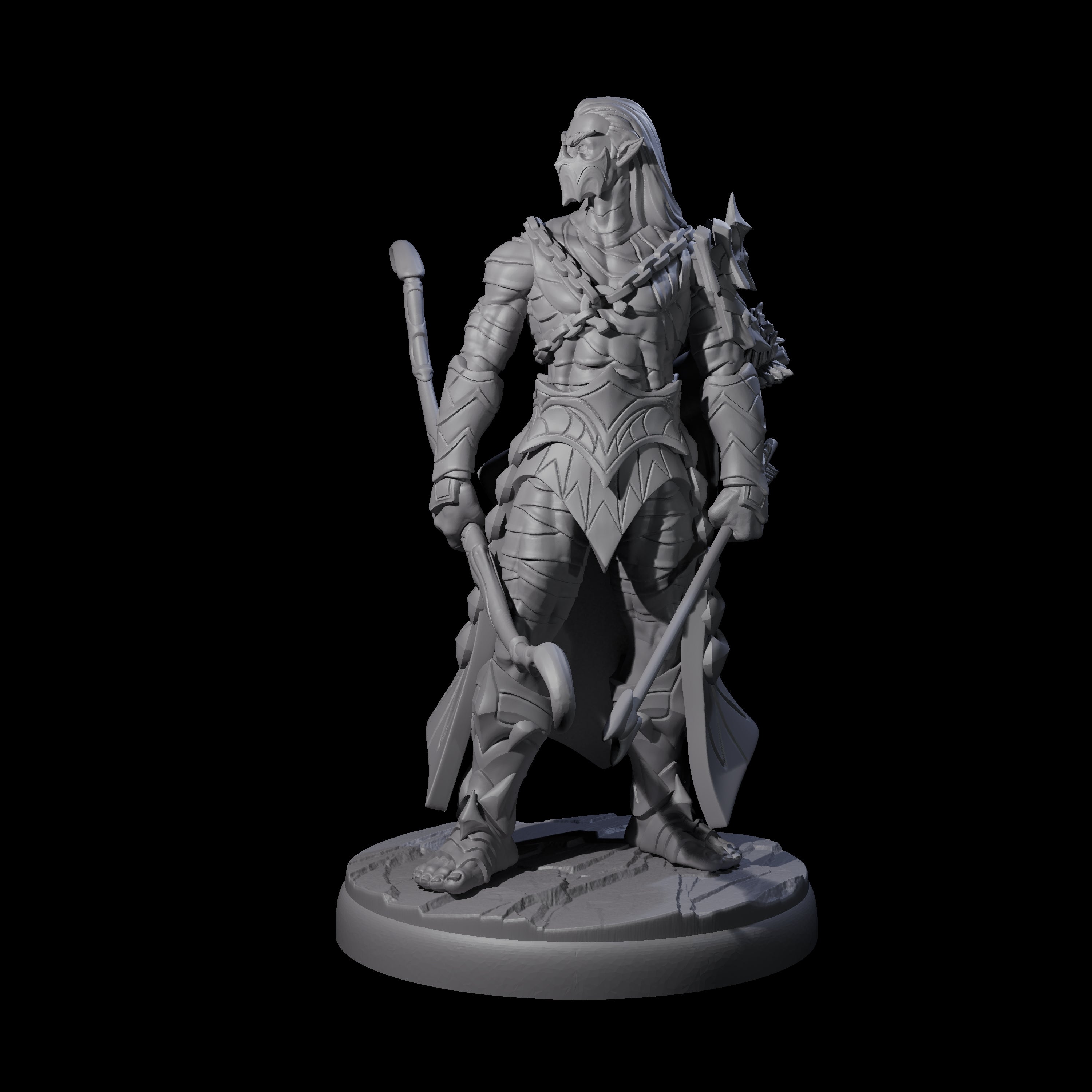 Cunning Dark Elf Archer Company Miniature for Dungeons and Dragons, Pathfinder or other TTRPGs