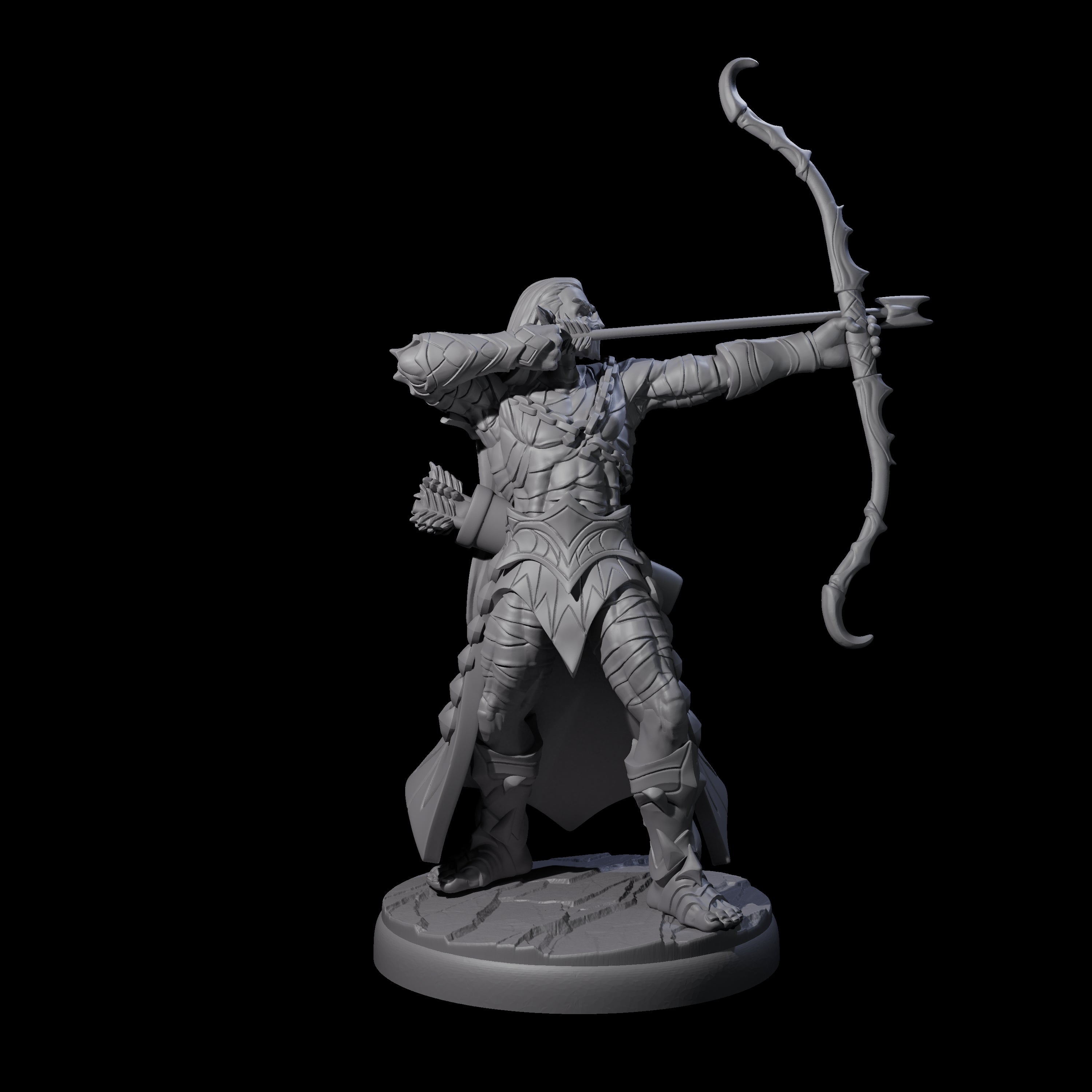 Cunning Dark Elf Archer Company Miniature for Dungeons and Dragons, Pathfinder or other TTRPGs