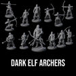Cunning Dark Elf Archer Company Miniature for Dungeons and Dragons, Pathfinder or other TTRPGs