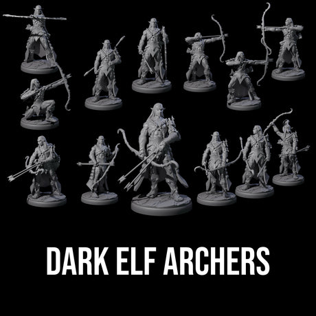 Cunning Dark Elf Archer Company Miniature for Dungeons and Dragons, Pathfinder or other TTRPGs
