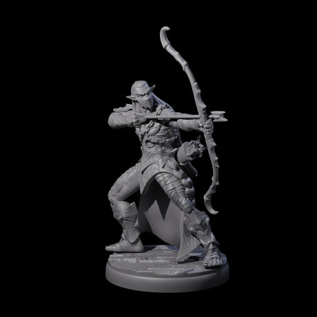Cunning Dark Elf Archer E Miniature for Dungeons and Dragons, Pathfinder or other TTRPGs