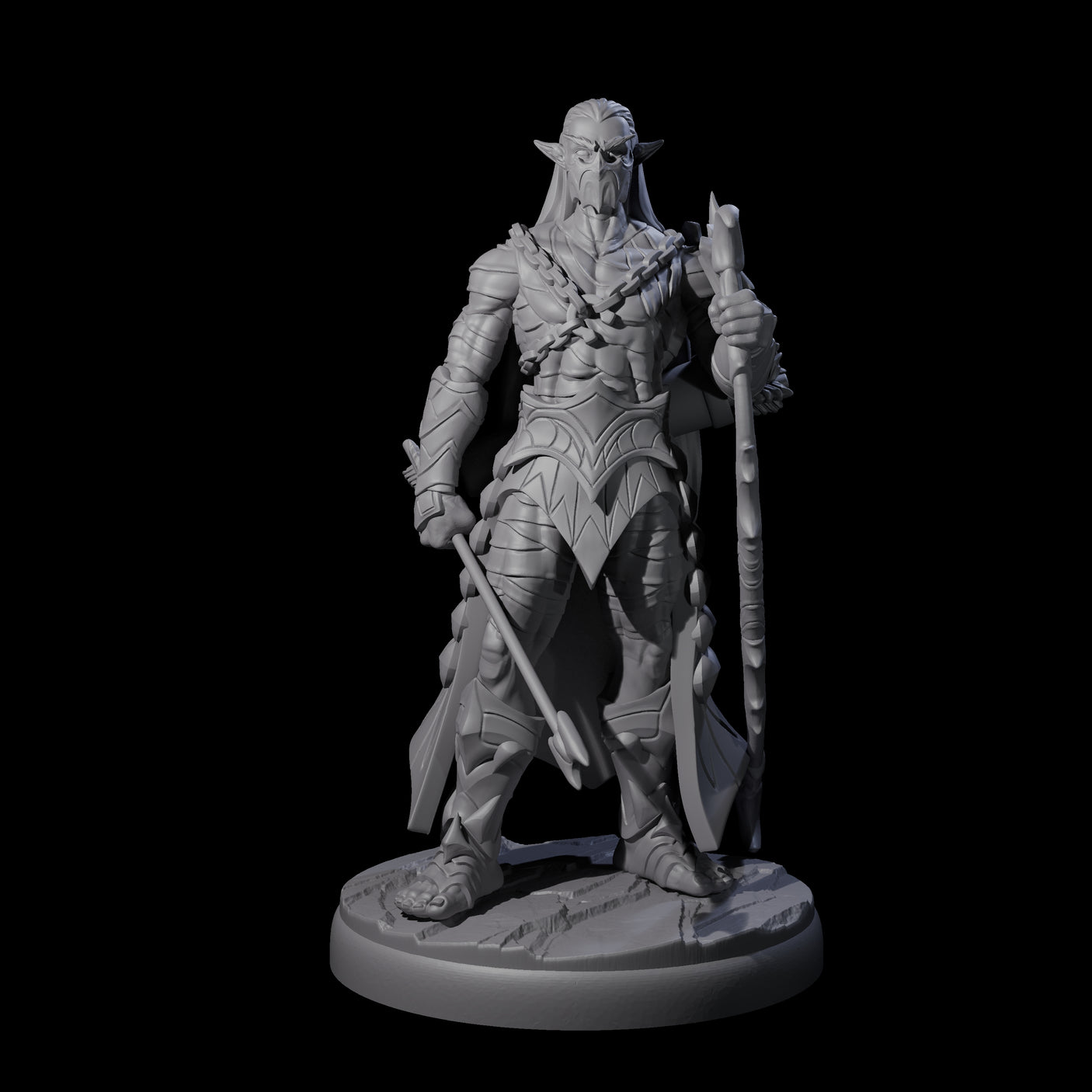 Cunning Dark Elf Archer G Miniature for Dungeons and Dragons, Pathfinder or other TTRPGs