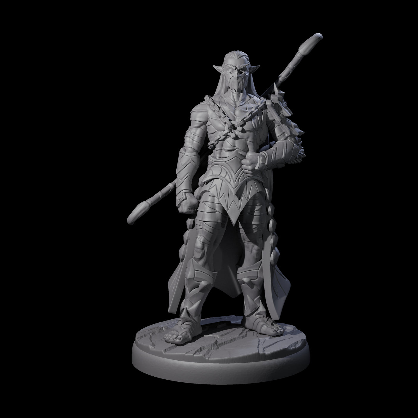 Cunning Dark Elf Archer H Miniature for Dungeons and Dragons, Pathfinder or other TTRPGs
