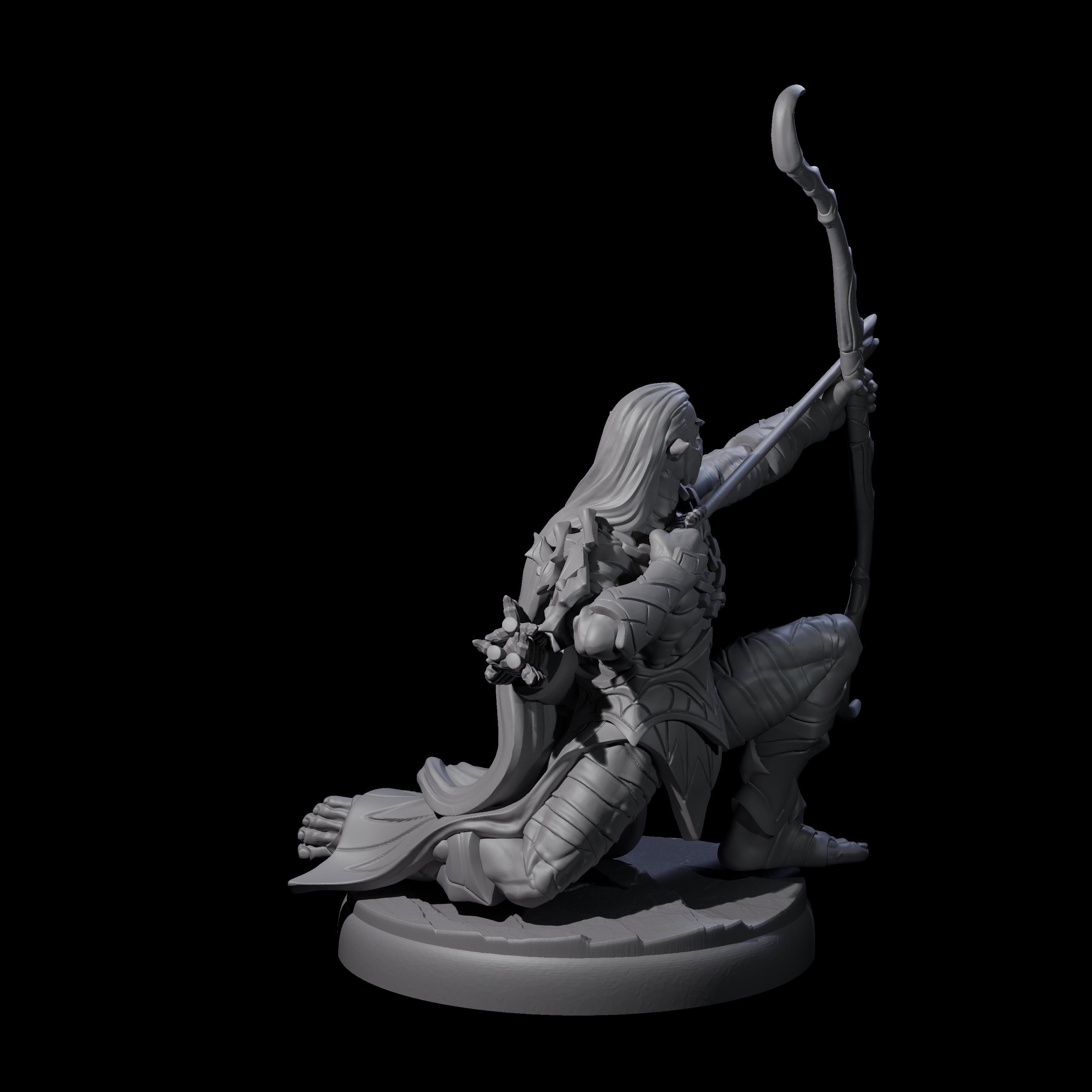 Cunning Dark Elf Archer I Miniature for Dungeons and Dragons, Pathfinder or other TTRPGs