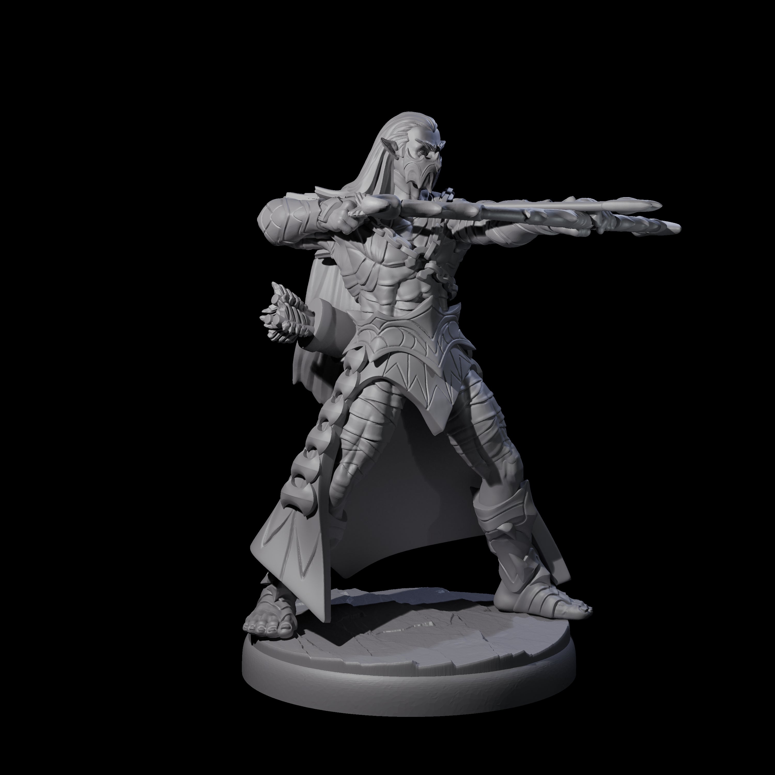Cunning Dark Elf Archer K Miniature for Dungeons and Dragons, Pathfinder or other TTRPGs