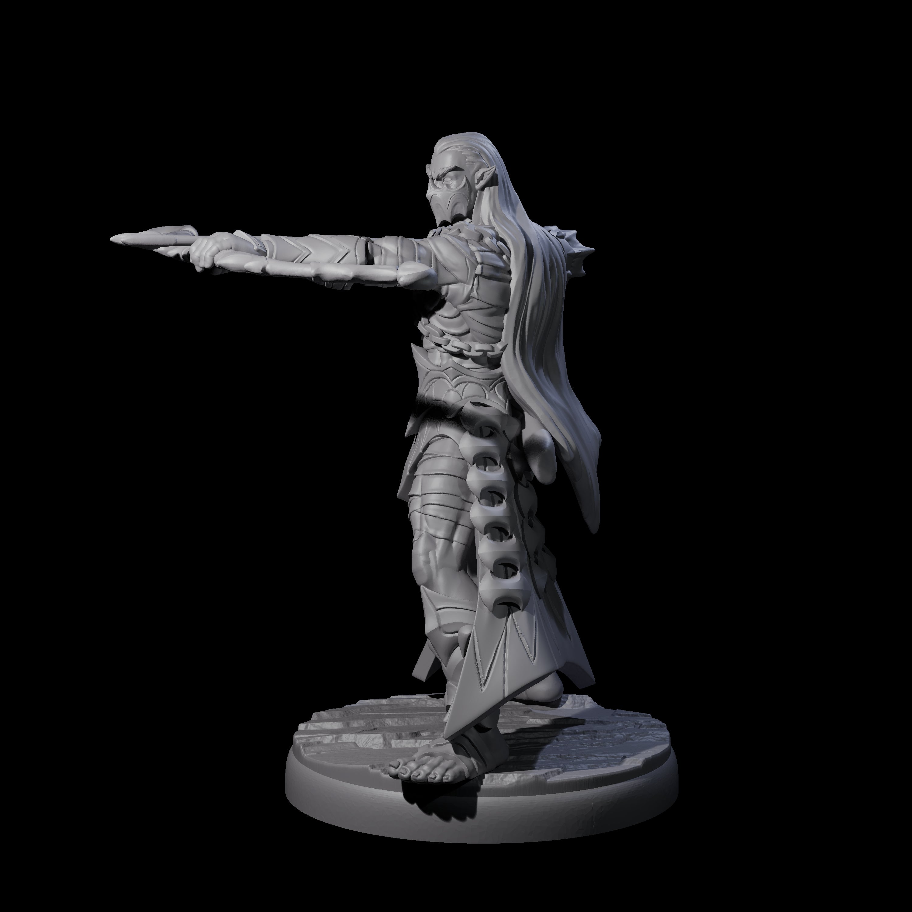 Cunning Dark Elf Archer K Miniature for Dungeons and Dragons, Pathfinder or other TTRPGs