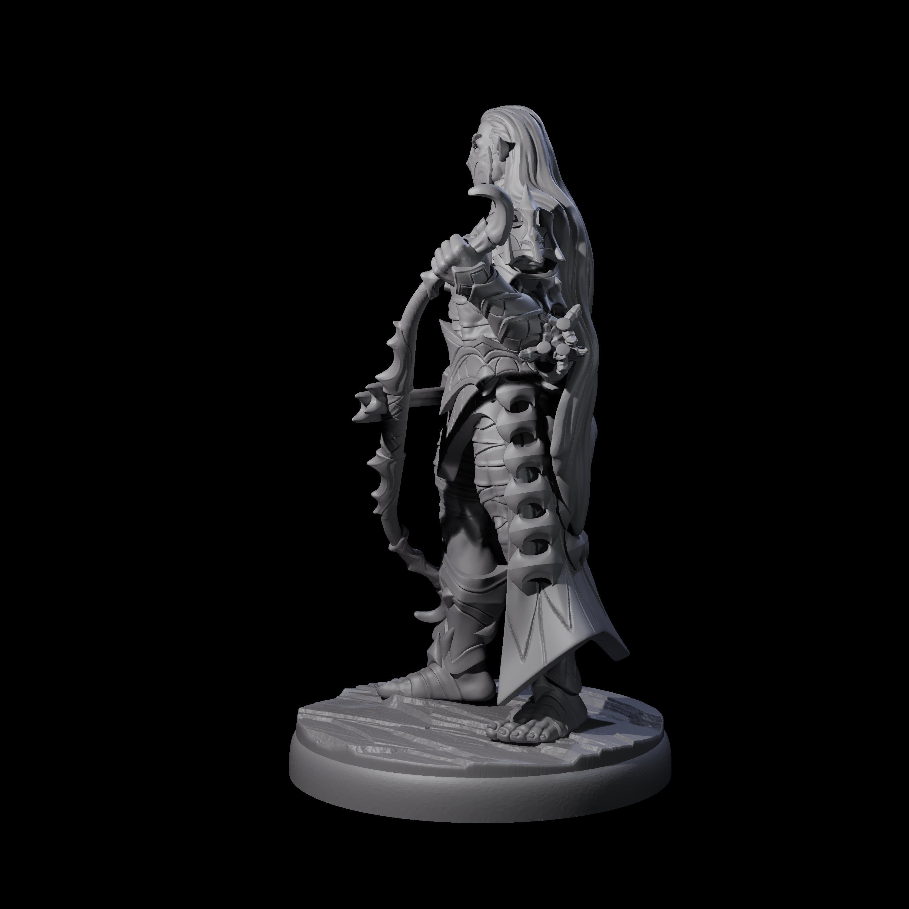 Cunning Dark Elf Archer L Miniature for Dungeons and Dragons, Pathfinder or other TTRPGs