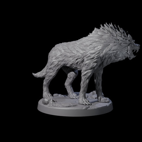 Cunning Dire Wolf Miniature for Dungeons and Dragons, Pathfinder or other TTRPGs