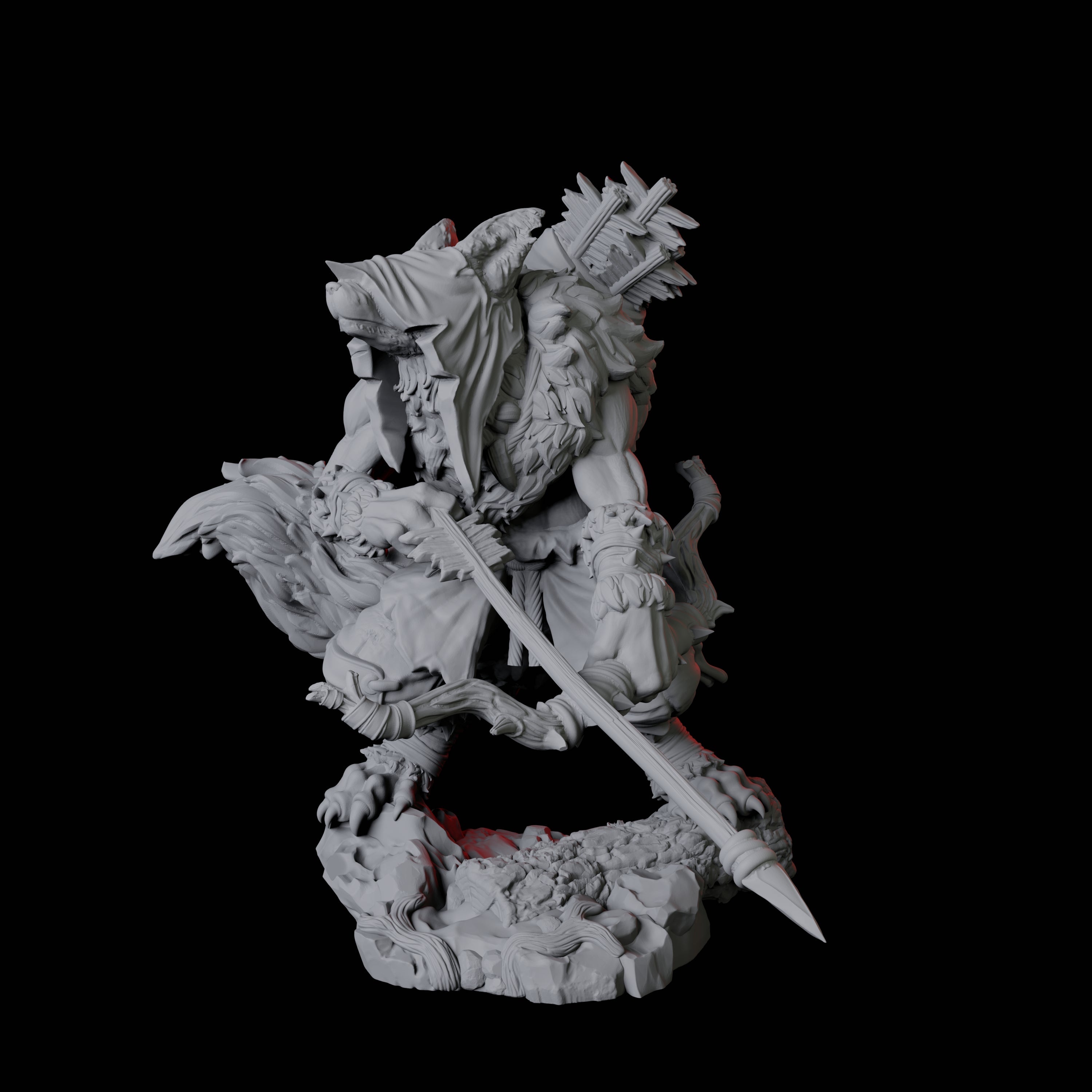 Cunning Kitsune Fighter A Miniature for Dungeons and Dragons, Pathfinder or other TTRPGs