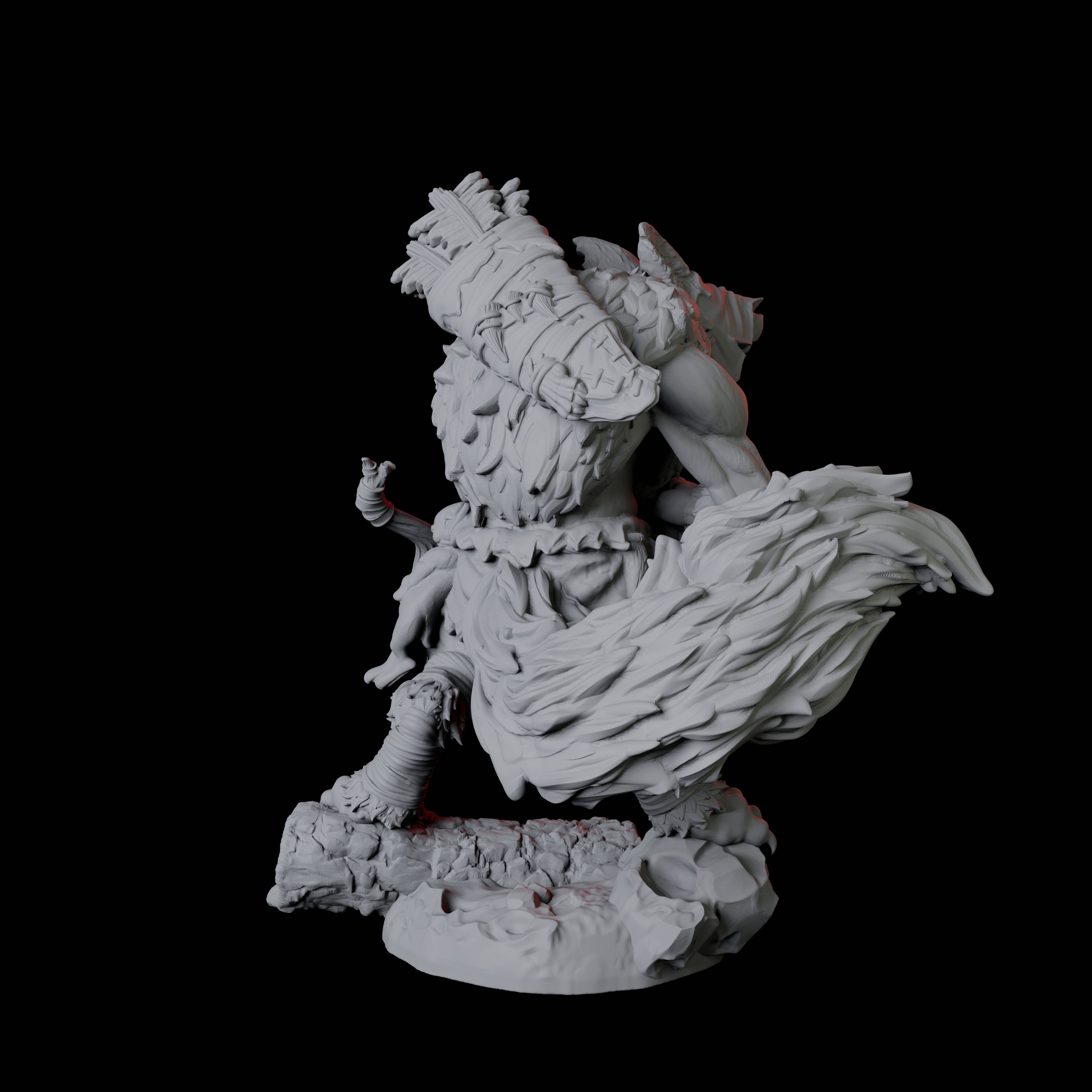 Cunning Kitsune Fighter A Miniature for Dungeons and Dragons, Pathfinder or other TTRPGs