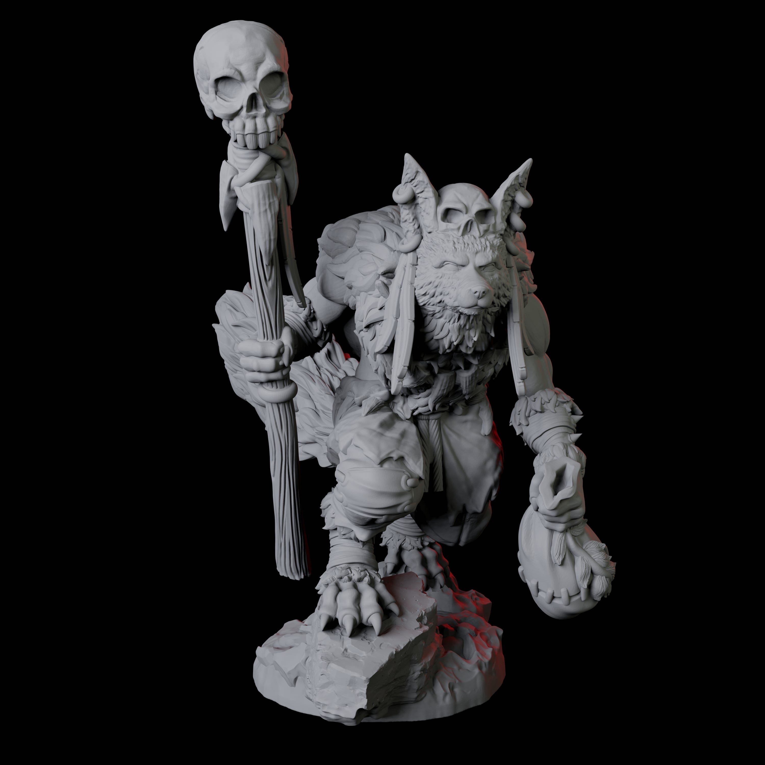 Cunning Kitsune Fighter D Miniature for Dungeons and Dragons, Pathfinder or other TTRPGs