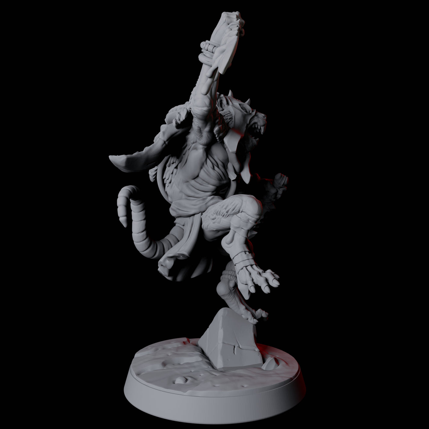 Cunning Ratfolk Soldier E Miniature for Dungeons and Dragons, Pathfinder or other TTRPGs