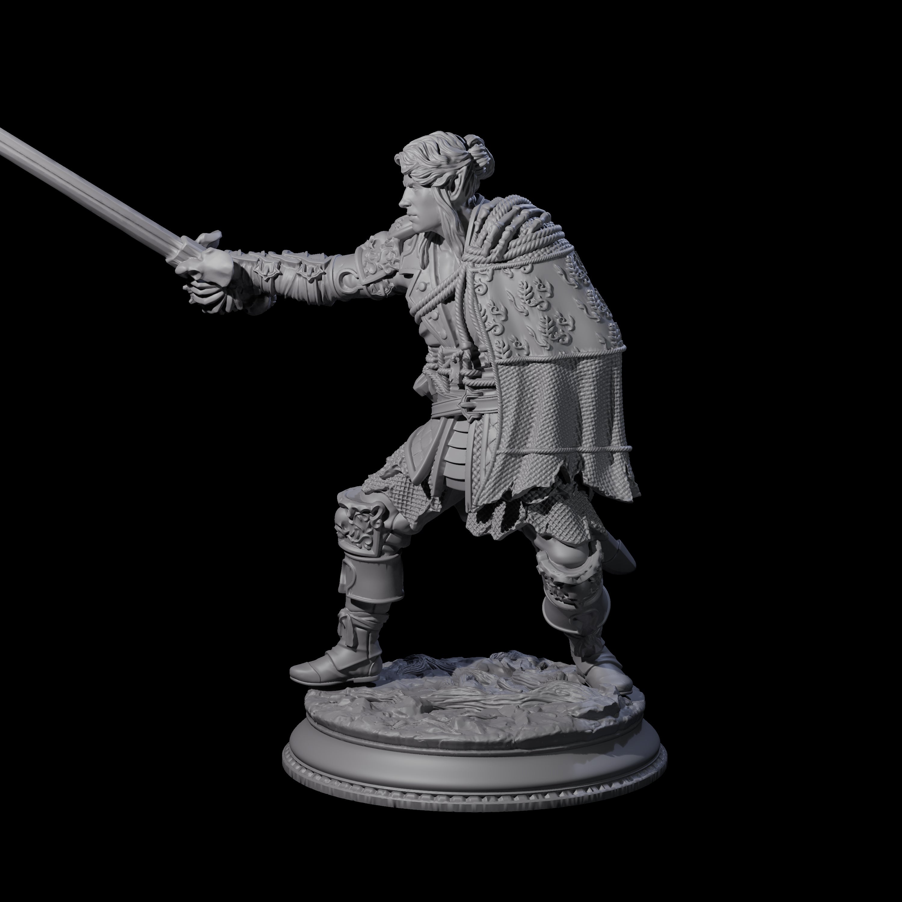 Cunning Swordmaster Miniature for Dungeons and Dragons, Pathfinder or other TTRPGs