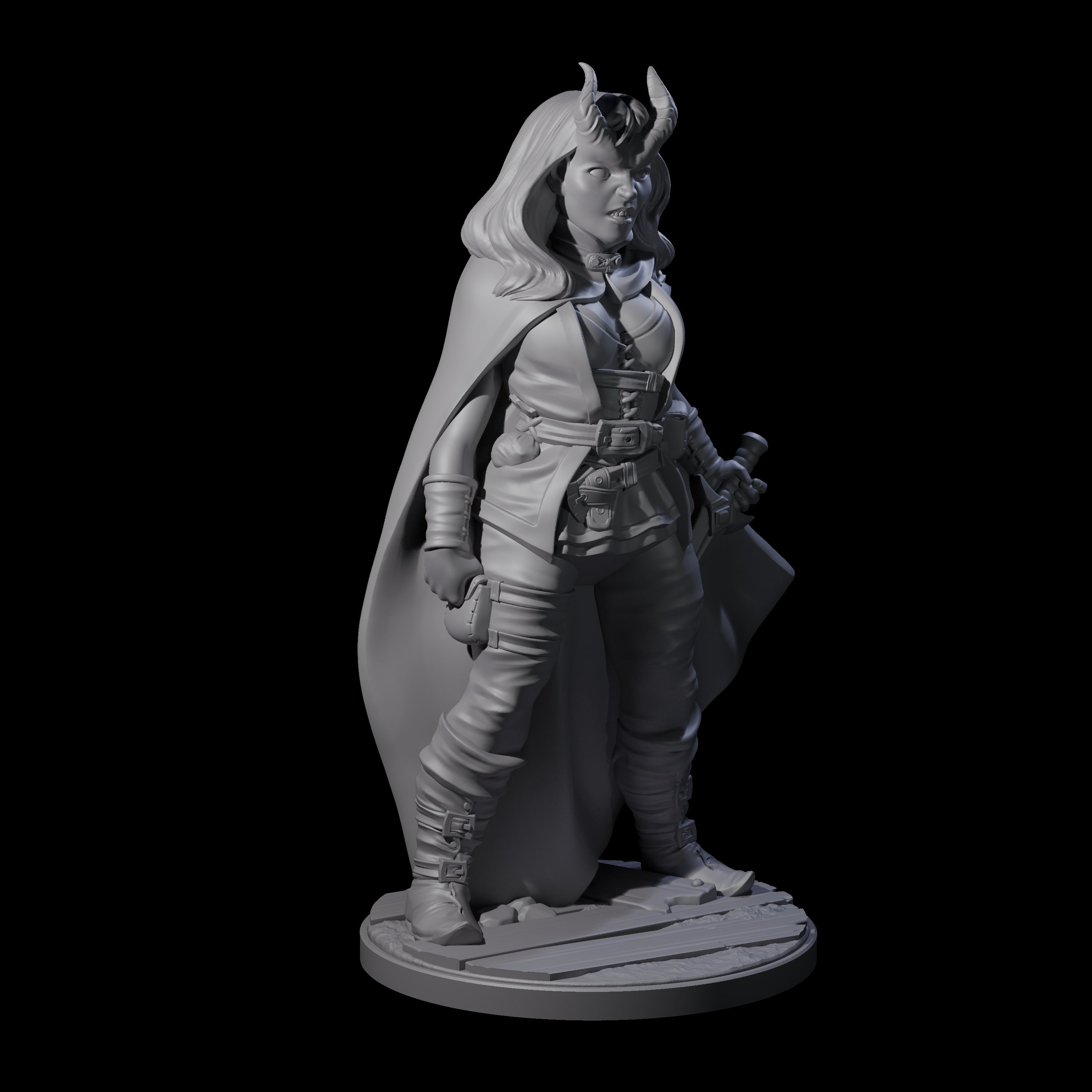 Cunning Tiefling Rogue Miniature for Dungeons and Dragons, Pathfinder or other TTRPGs
