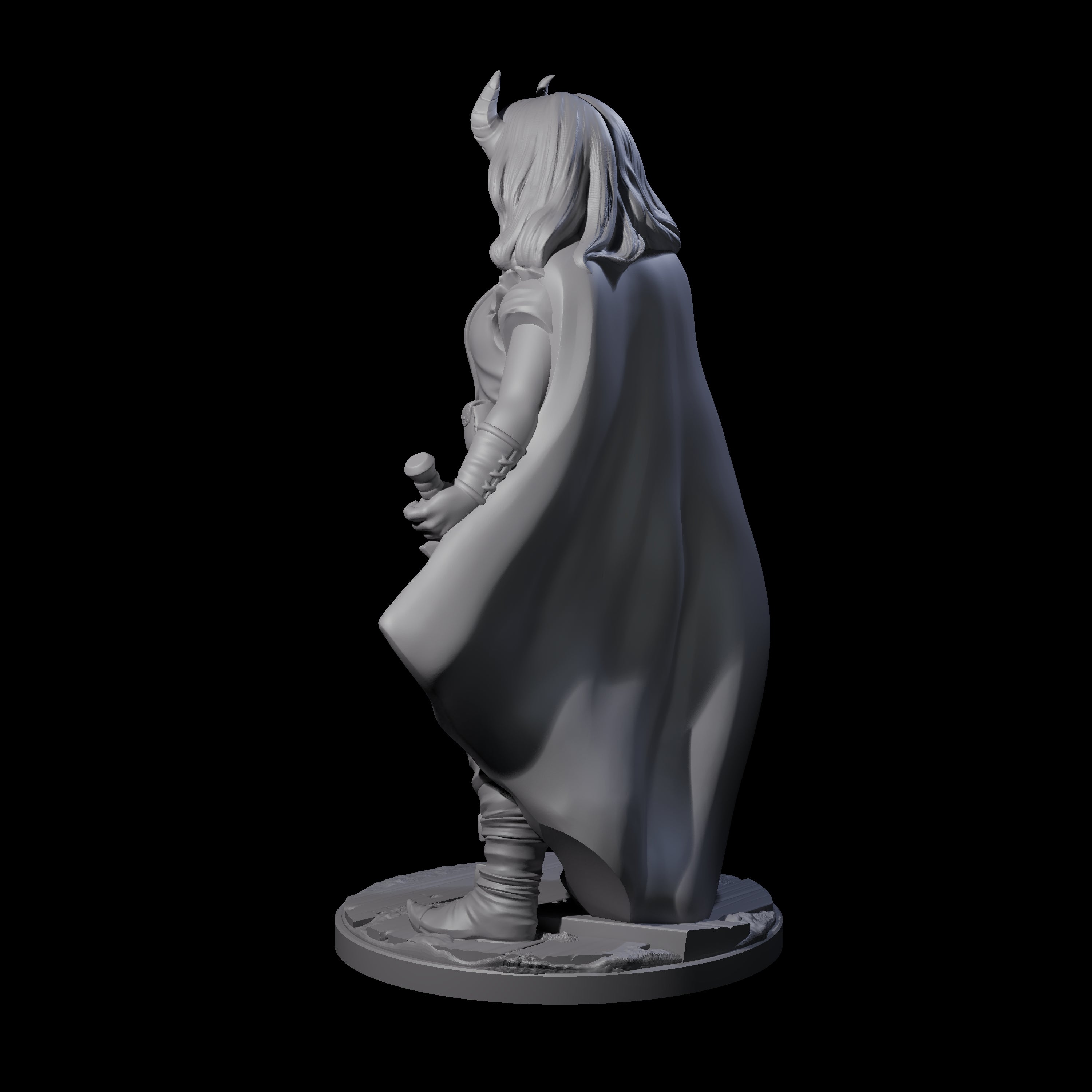 Cunning Tiefling Rogue Miniature for Dungeons and Dragons, Pathfinder or other TTRPGs