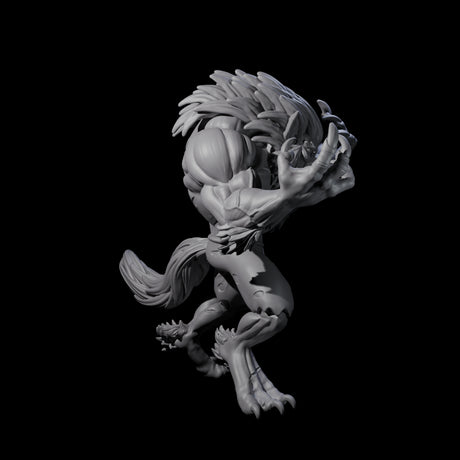 Cursing Werewolf Miniature for Dungeons and Dragons, Pathfinder or other TTRPGs