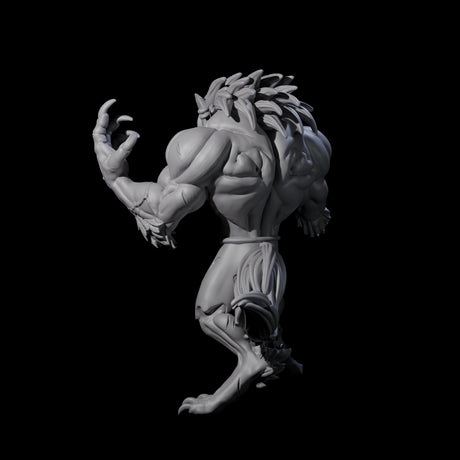 Cursing Werewolf Miniature for Dungeons and Dragons, Pathfinder or other TTRPGs