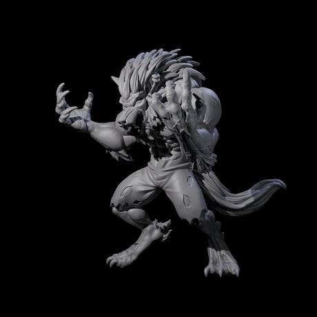 Cursing Werewolf Miniature for Dungeons and Dragons, Pathfinder or other TTRPGs