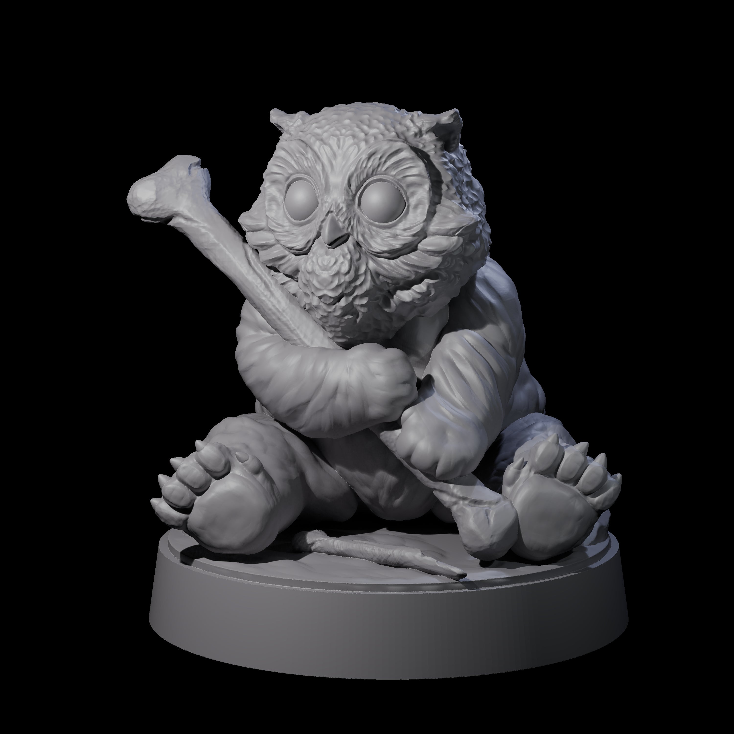 Cute Owlbear Cub Miniature for Dungeons and Dragons, Pathfinder or other TTRPGs