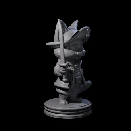 Cute Pirate Kitty A Miniature for Dungeons and Dragons, Pathfinder or other TTRPGs