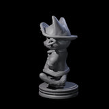 Cute Pirate Kitty A Miniature for Dungeons and Dragons, Pathfinder or other TTRPGs