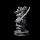 Cute Pirate Kitty B Miniature for Dungeons and Dragons, Pathfinder or other TTRPGs