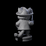 Cute Pirate Kitty B Miniature for Dungeons and Dragons, Pathfinder or other TTRPGs