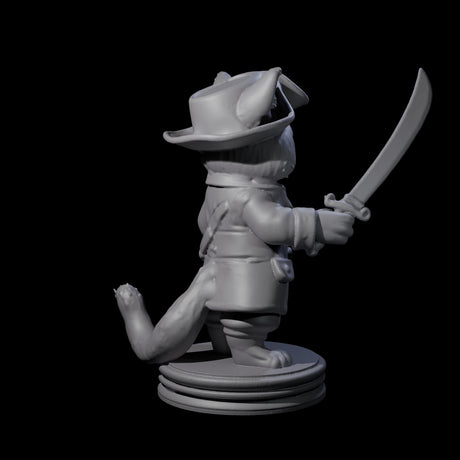 Cute Pirate Kitty C Miniature for Dungeons and Dragons, Pathfinder or other TTRPGs