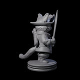 Cute Pirate Kitty D Miniature for Dungeons and Dragons, Pathfinder or other TTRPGs