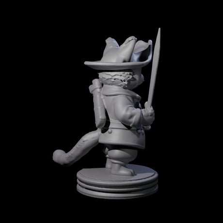 Cute Pirate Kitty D Miniature for Dungeons and Dragons, Pathfinder or other TTRPGs