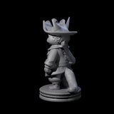 Cute Pirate Kitty D Miniature for Dungeons and Dragons, Pathfinder or other TTRPGs